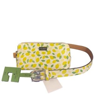 Kate Spade Leather Belt Bag Lemon Print NWT$239